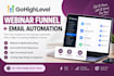be gohighlevel, webinar funnel  and masterclass email automation