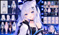 create a 3d vroid vtuber model with custom face, hair and clothing