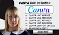 design modern canva ugc portfolio website canva  landing page virtual assistant