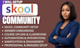 setup skool community, skool online course,skool membership