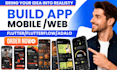 build no code mobile app with flutterflow, bubble or adalo mvp as app developer