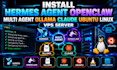 install hermes agent openclaw multi agent ollama claude ubuntu linux vps server