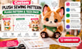 create custom plush sewing pattern plush pattern and plush tech pack