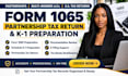 professionally prepare your US form 1065 partnership tax return with k1