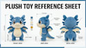 create a custom plush toy reference sheet for production