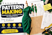do fashion pattern making, full design process and sewing patterns design