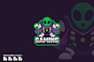 create an eye catching modern alien mascot logo