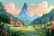 design custom 2d  backgrounds, landscapes