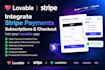 integrate stripe payments subscriptions checkout into your lovable app