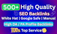 create high quality profile backlinks to boost google ranking