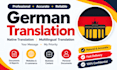 do german translation, native translation and certified translation