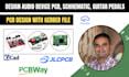 design audio device pcb, schematics, guitar pedal effect with gerber files