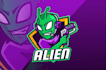 make a one of a kind alien mascot logo