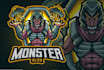 make a one of a kind alien mascot logo