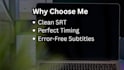 add professional srt subtitles with perfect timing