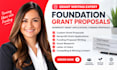 write foundation grant proposals nonprofit grant applications funding proposals