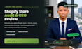 perform a full complete shopify store audit and cro analysis