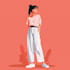 design modern flat character illustrations