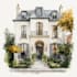 a watercolor house illustration