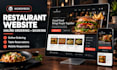 design a restaurant website with online ordering system and table reservations