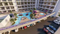 3d visualization for 5 star hotel,luxury exterior design,facade rendering