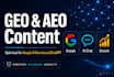 write aeo and GEO structured content for ai answer visibility