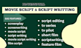 do script writing, screenwriting, feature film script, tv series book adaptation
