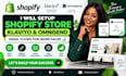 setup shopify store design omnisend klaviyo flow