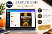 design an editable canva halloween party invitation
