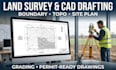 create boundary topo site plan grading and permit ready survey drawings