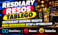 create resdiary resos tablego restaurant booking website menu setup reservation