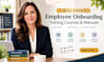 create employee onboarding training courses and manuals