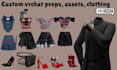 create custom vrchat asset, clothing, accessories, unity assets, items, props