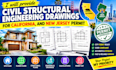 create civil structural engineering drawings for california new jersey permit