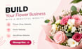 build a modern florist and flower shop website with booking using wordpress