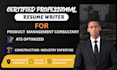 write an ats construction project manager superintendent resume and cv