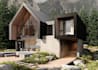 architectural 3d rendering, tiny house, cabin visualization, 3d exterior design