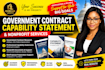winning government capability statement for government contract in 6hrs