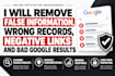 remove false information, wrong records, negative links, bad results on google