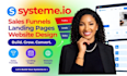 setup systeme io sales funnel, systeme io website and systeme io landing page