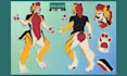 draw a professional furry fursona reference sheet fursona ref sheet character