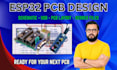 design esp32 pcb board, schematic, usb layout, gerber files