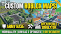 build a custom roblox map  military map army base, or border environment