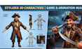 create stylized 3d cartoon character models for games, animation and 3d printing