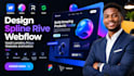 design spline rive micro interactive webflow saas landing page website animation