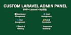 customize and develop a laravel admin panel with PHP