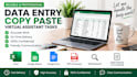 data entry, copy paste and virtual assistant task