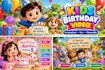 create a cute animated birthday video for kids