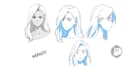 create a 2d anime character model sheet