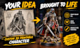 create custom 3d printable character from your idea for tabletop